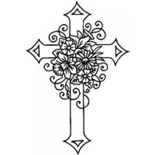 Силиконов печат кръст - Easter Cross